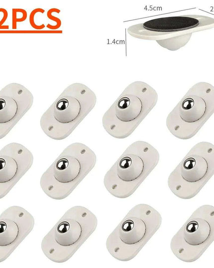 4PCS Adhesive 360° Swivel Caster Wheels for Effortless Furniture Mobility