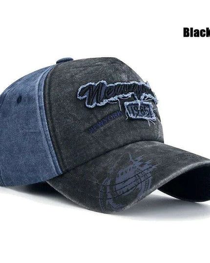 Vintage-Inspired Distressed 3D Embroidered Cotton Cap - Unisex Adventure Hat