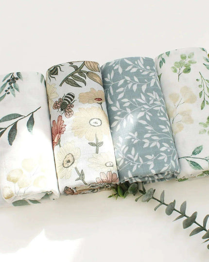 Luxuriously Soft Organic Bamboo Cotton Swaddle Blanket for Infants