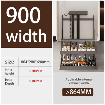 Smart Kitchen Lift Basket – Electric, Space-saving Organizer
