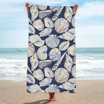 A20MaoX Quick Dry Sand-Free Ocean Seashell Beach Towel for Travel