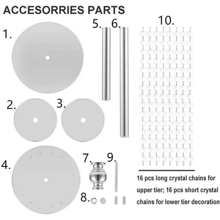 Elegant Crystal Blossom Centerpiece Set - Pack of 10