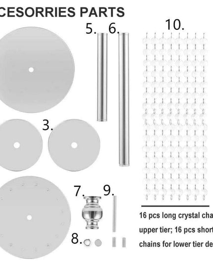 Elegant Crystal Blossom Centerpiece Set - Pack of 10