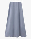 Blue satin skirt / XS
