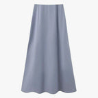Blue satin skirt