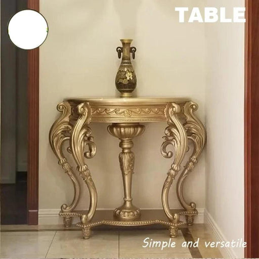 Vintage European Elegance Console Table with Intricate Carvings - Timeless Style & Practical Design