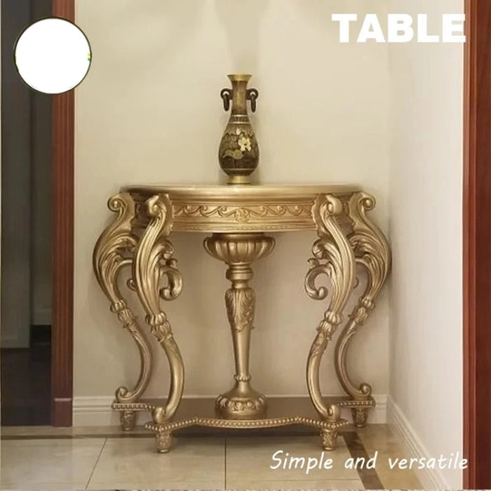 European Style Vintage Console Table with Drawer