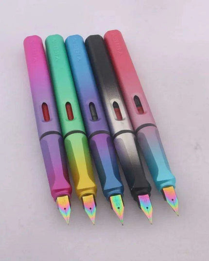 Elegant Aurora Blue-Purple Gradient Fountain Pen Set - Premium Writing Tool for Students and Professionals - Stylish EF Nib Design