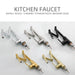 Versatile Brass Kitchen Faucet with Space-Saving Foldable Design