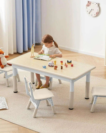 Adjustable Ergonomic Study Table and Chair Set for Kids Aged 3-8