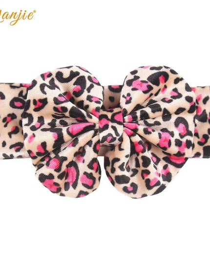 Leopard Print Velvet Headband and Hair Bow Set - Stylish Hair Accessories for Fashion-Forward Girls