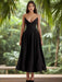 Chic Black Backless A-Line Spaghetti Strap Maxi Dress - Stunning Off-Shoulder Evening Fashion