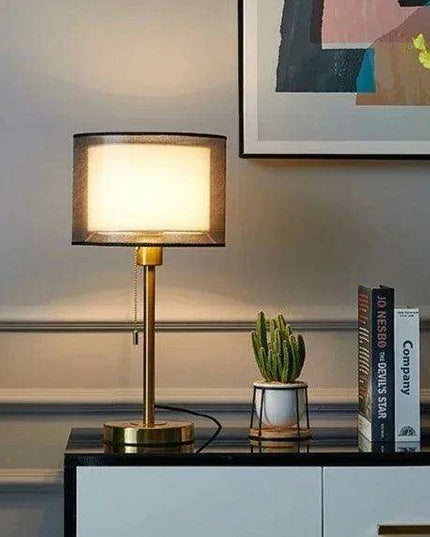 Elegant Gold Table Lamp for Nordic-Inspired Bedrooms