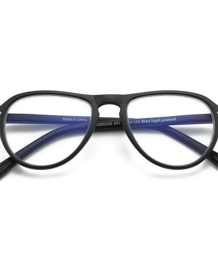 Vintage Style Blue Light Blocking Pilot Glasses for Unisex Fashion and Eye Protection