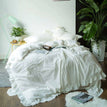 White / Full Size 4pcs / Fitted Bedsheet