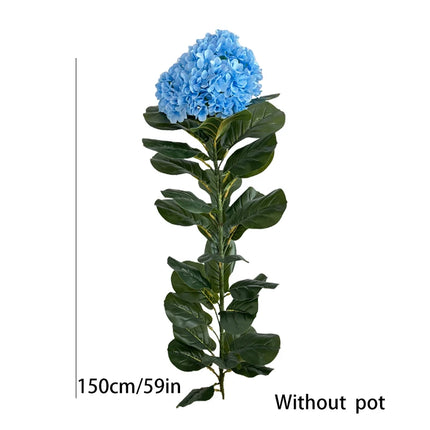 50-150cm Artificial Hydrangea Tree Faux Potted Plant Realistic Artific