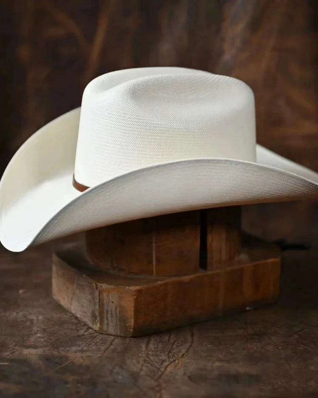 Stylish Handwoven Straw Cowboy Hat - Unisex Summer Sun Protection for 2023