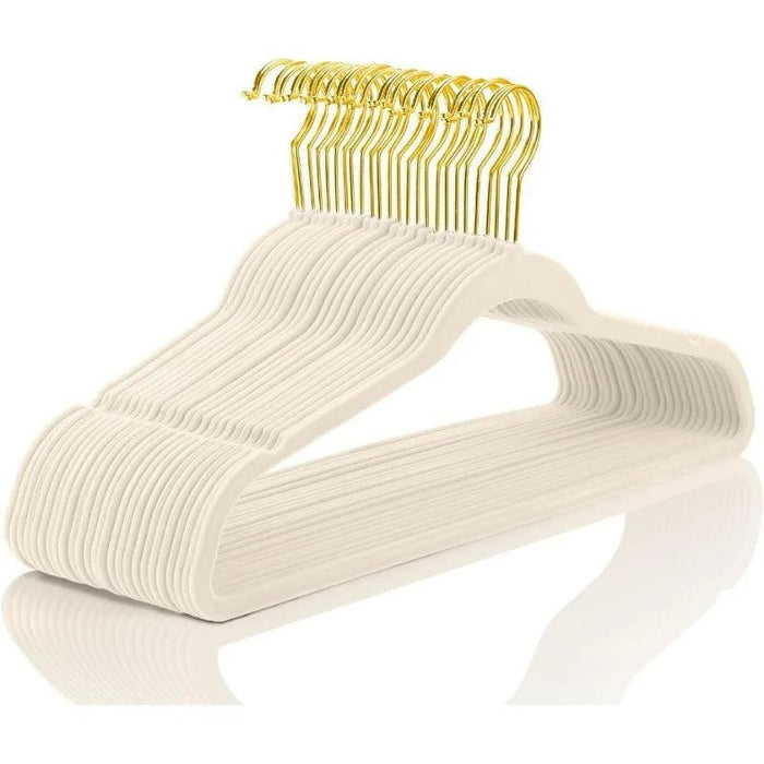Elegant Teal Velvet Hanger Collection - 50 Premium Hangers with 360-Degree Gold Hooks