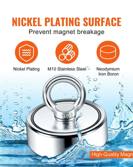 Revolutionary Double-Sided Magnet Fishing Kit with 1200lbs Capacity