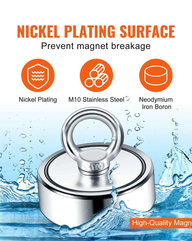 Revolutionary Double-Sided Magnet Fishing Kit with 1200lbs Capacity