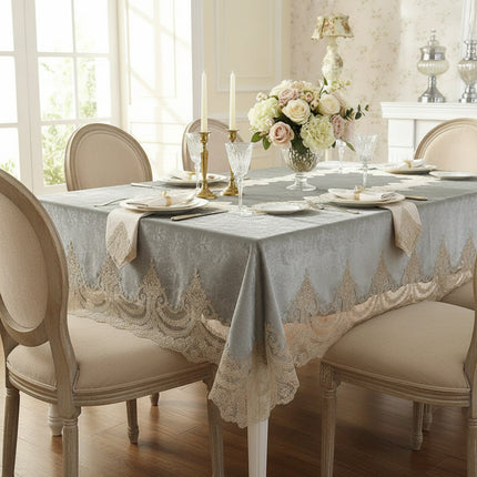 Vintage Velvet Lace Tablecloth – Elegant Home & Event Decor