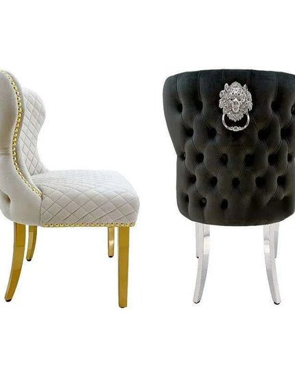 Sleek Contemporary Dining Chairs with Stylish Stainless Steel Frame