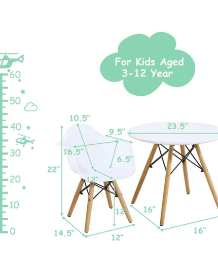 Colorful Mid-Century Play Table and Chair Set: A Creative Haven for Kids