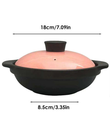 Stylish Ceramic Stew Pot for Gas Stoves - Practical Casserole with Lid for Easy Cooking