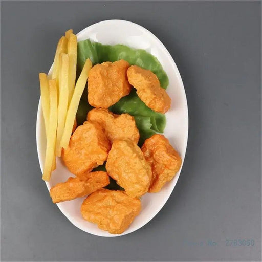 Set of 6 Realistic Artificial Fried Chicken Nuggets for Food Styling and Photography