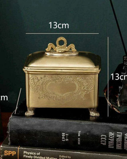 Chic Brass Decorative Storage Jar for Candy and Jewelry - Elevate Your Home Aesthetics