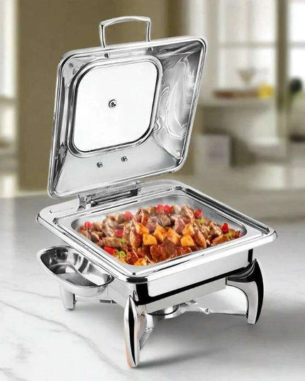Regal Stainless Steel Chafing Dish Set with Hydraulic Warmer and Hot-Water Container