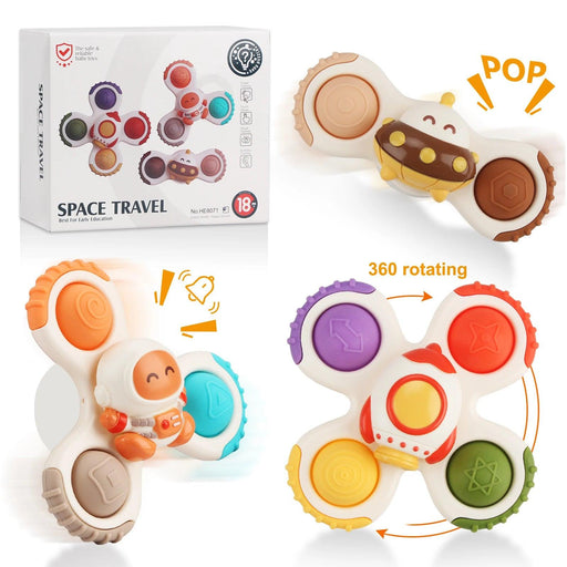 Galactic Splash Spinner Set: Engaging Bath Toys for Young Adventurers