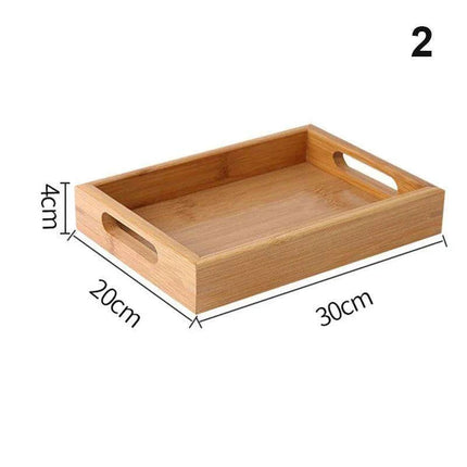 Sustainable Bamboo Rectangular Serving Tray for Tea, Fruits, and Desserts