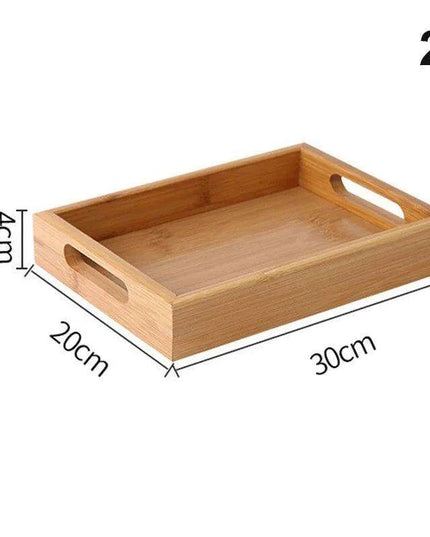 Sustainable Bamboo Rectangular Serving Tray for Tea, Fruits, and Desserts