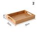 Sustainable Bamboo Rectangular Serving Tray for Tea, Fruits, and Desserts