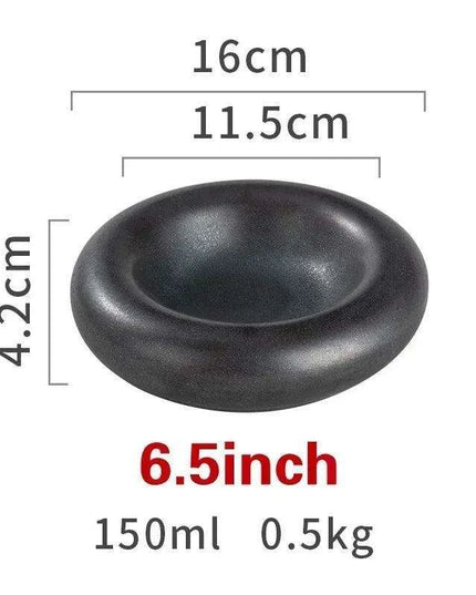 Artisan Japanese Ceramic Dinner Plates Set with Unique Artistic Patterns for Gourmet Dining