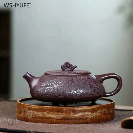 Artisan Jade Gold Sand Authentic Gourd Teapot - Exquisite 290ml Masterpiece