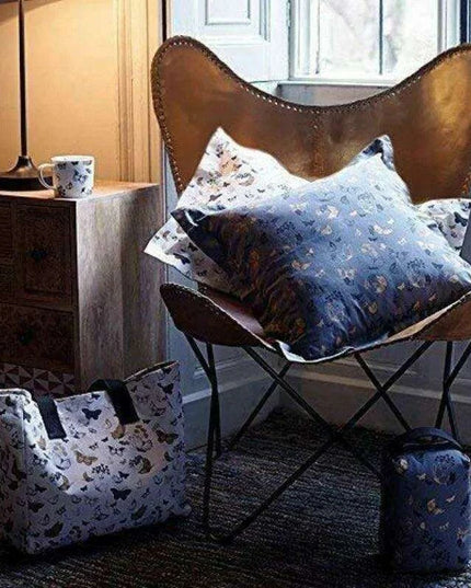 Vintage Brown Leather Butterfly Chair - Stylish Versatile Seating Addition