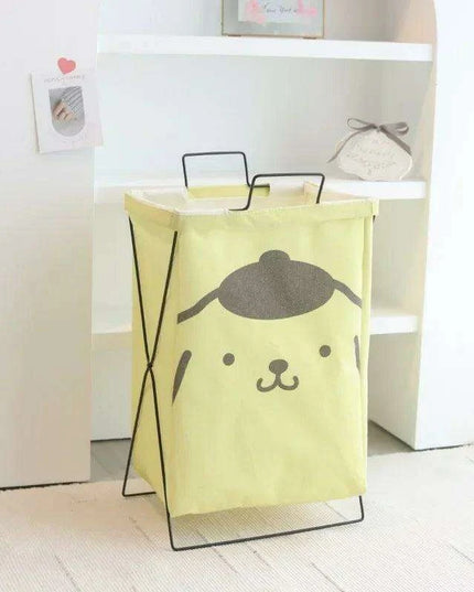 Hello Kitty Stylish Foldable Laundry Hamper: Sturdy Iron Frame & Waterproof Design - Spacious Organizer