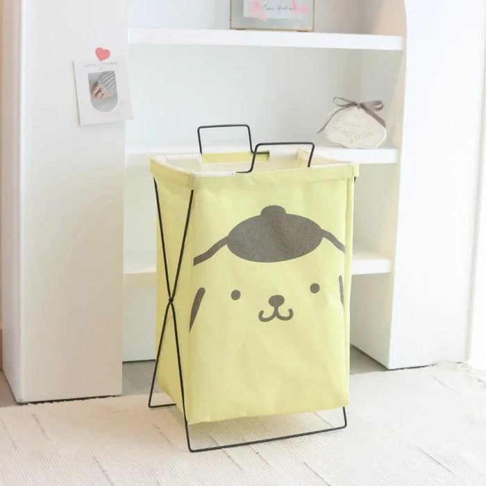 Hello Kitty Stylish Foldable Laundry Hamper: Sturdy Iron Frame & Waterproof Design - Spacious Organizer