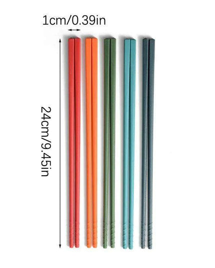 Colorful Non-Slip Silicone Chopsticks Set - Perfect for Sushi, Noodles, and Gifting