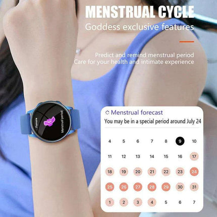 Stylish Women's Fitness Smartwatch with Multi-Function Features and Health Monitoring