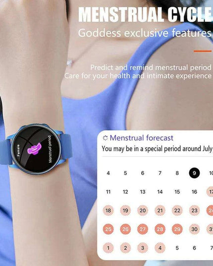 Stylish Women's Fitness Smartwatch with Multi-Function Features and Health Monitoring