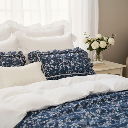 JullietteDream Luxury Ruffle Lace Pillow Cases - Pastoral Print, 2pcs Pillowcases & Shams 2pcs-pastoral-print-pillow-case-luxruy-ruffle-lace-pillow-cover-bedding-cushion-cases-home-decor-pillow-sham-satin-pillowcase Home Décor›Decorative Accents›Pillows, Cushions & Inserts›Pillow Cases