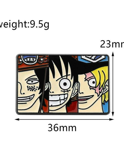 Anime Lover's One Piece Character Enamel Pins Collection - Stylish Jewelry Set for Fans