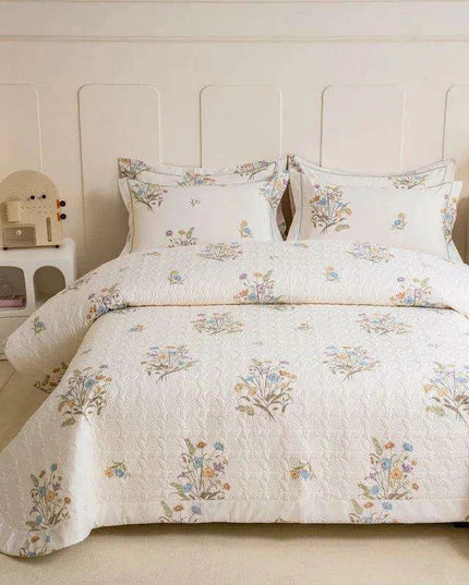 Chic 100% Cotton Plaid Coverlet Set for Double Beds - Multi-Functional Bedspread