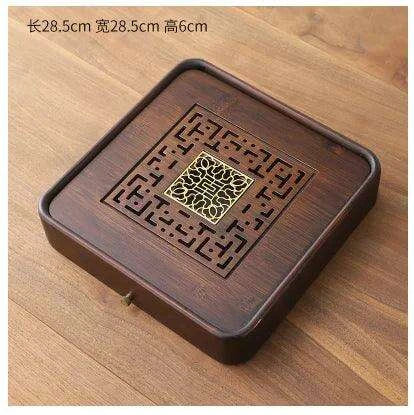 Elegant Wooden Tea Set with Nordic Coasters and Mess-Free Serving Design