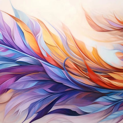 3D Feather & Flower Mural Wallpaper – Custom-Made, Multiple Patterns & Materials