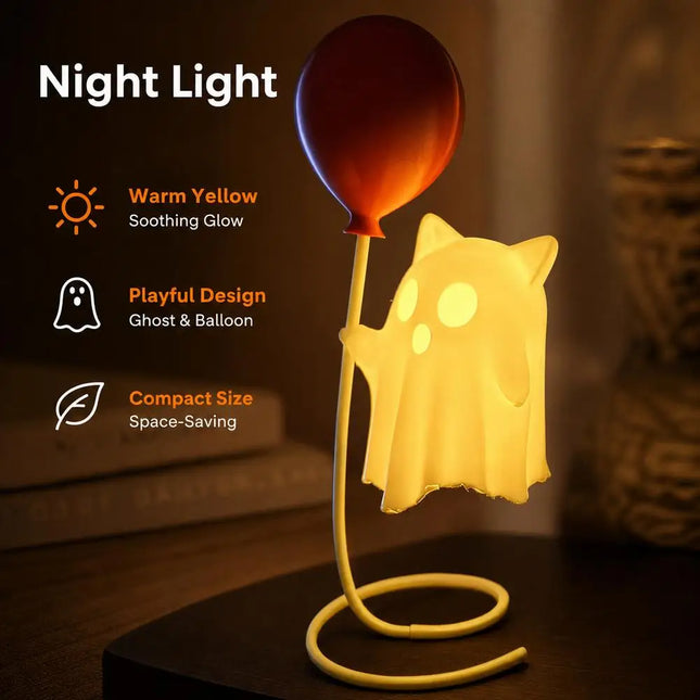 Spooky Ghost Night Light Halloween Vibe Cute Ghost Ornament LED Night Light Courtyard Ornament Study Desk Decoration spooky-ghost-night-light-halloween-vibe-cute-ghost-ornament-led-night-light-courtyard-ornament-study-desk-decoration