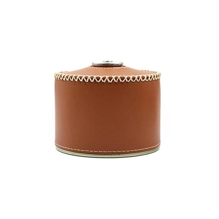 Retro Chic Leather Gas Can Cover - Stylish Air Bottle Protector